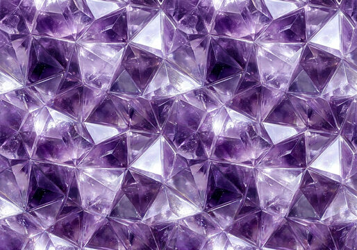 Seamless Amethyst Crystal Texture Pattern Background