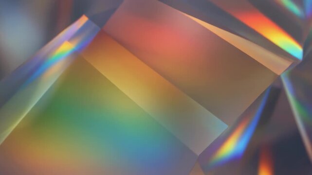Abstract geometric prism light refraction prismatic spectrum colorful light beams