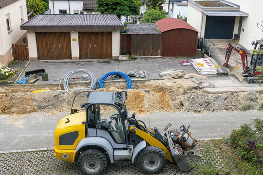 Glasfaserausbau in einem Dorf