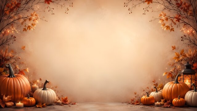 halloween background with pumpkins