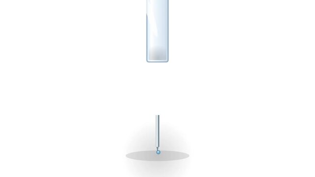 Animated water pump mechanism showing piston movement and water flow in a cylinder on white background.