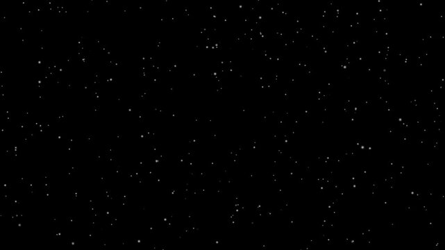 Night starry sky with light pink clouds floating at twilight, Twinkling of pointed color stars. Use for background and texture. Night starry skies with twinkling stars motion background