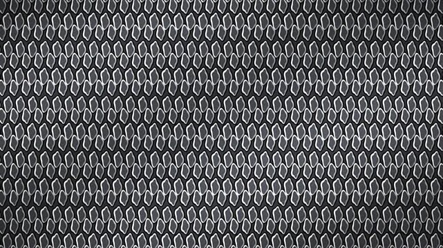 Mirrored Teardrop Tiles Marching In Opposite Rows And Interlocking At Each Seam, Geometric Pattern Seamless Loop in subtle grey tones