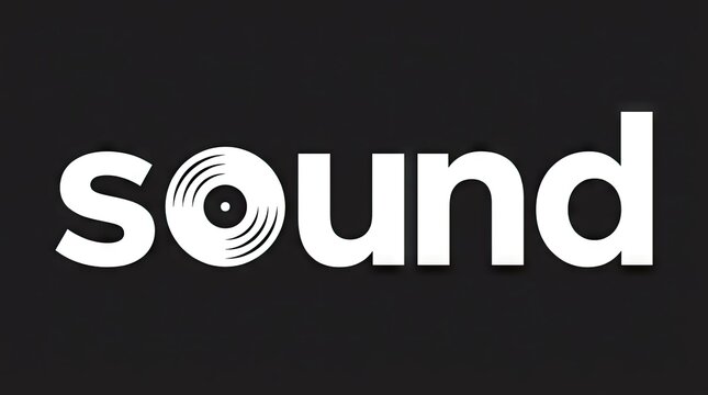 Sound logo featuring vinyl record graphic design