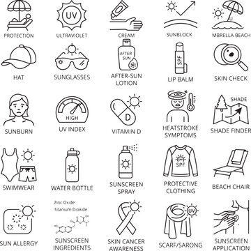 Sun Allergy UV Protection Skin Care Medical Icon