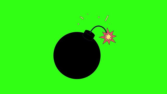 bomb is about to explode cartoon animation 