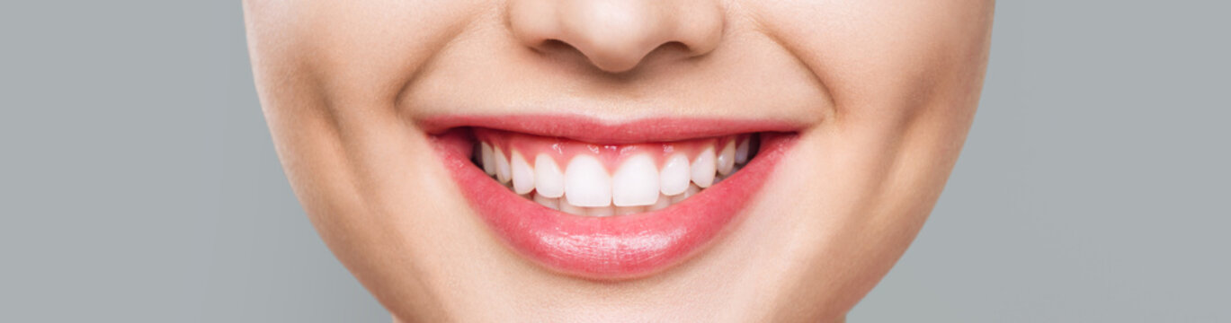 Close-Up of a Young Woman's Beautiful Smile