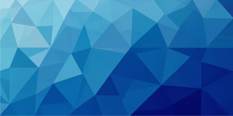 Fototapeta premium Blue geometric vector background with layered polygon shapes and faceted abstract texture for modern creative design projects