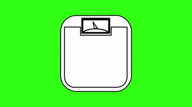Body weight scale white color animation