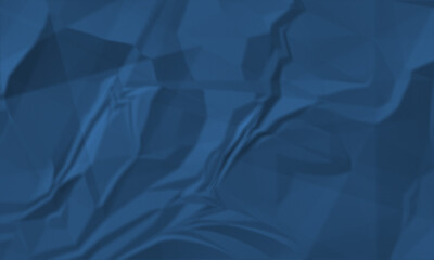 Fototapeta premium Abstract dark blue crumpled paper texture background with geometric folds