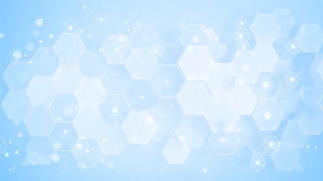 Hexagon Background with Blue Abstract Texture for Business Presentation and Web Banner