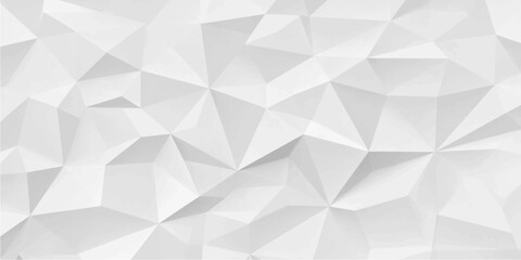 Obraz premium Abstract white gray polygonal faceted vector background with low poly geometric texture blending light and shadow
