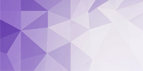 Obraz premium Abstract purple to white gradient polygonal vector background with faceted low poly texture blending light seamlessly