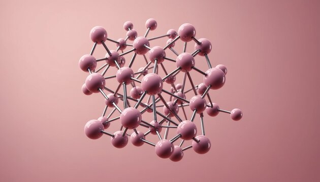 Abstract concept of dopamine molecule