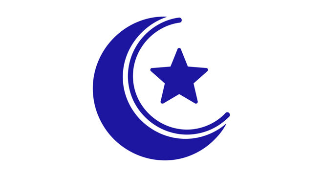 Crescent Moon and Star Symbol.