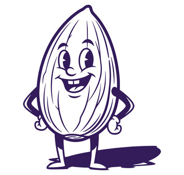 A smiling cartoon corn character standing on white background