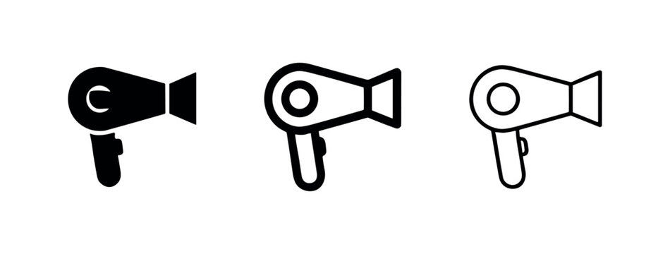 Hair dryer icons