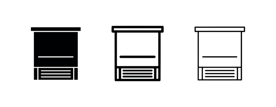 Modern window blind and shutter icon