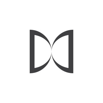 letter dmd simple linked geometric logo vector