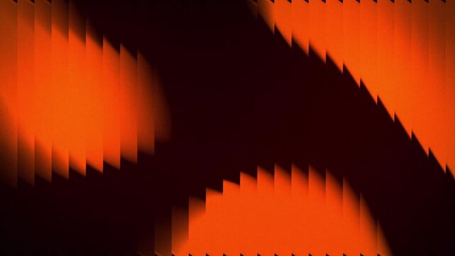 Abstract orange fluted glass jagged bokeh wave motion background loop video