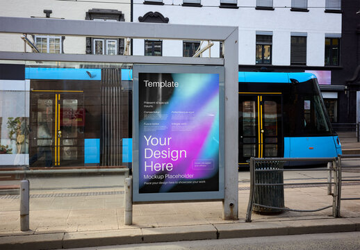 Mockup Of Customizable Sign In Urban Setting