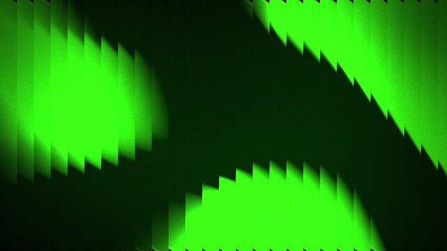 Abstract green fluted glass jagged bokeh wave motion background loop video