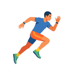 Fototapeta premium Dynamic Athlete Accelerating With Speed And Fitness Passion