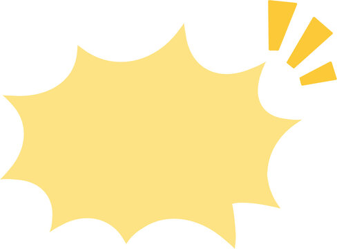Yellow comic explosion pop effect speech bubble banner