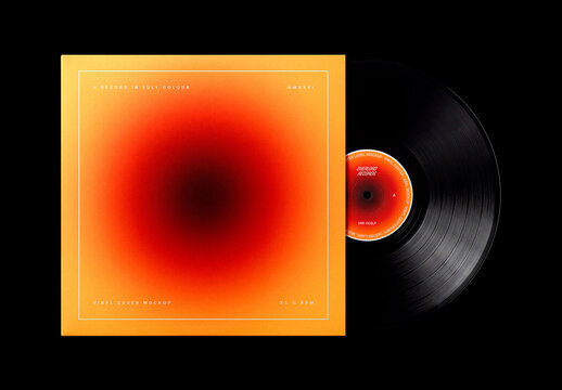 Vinyl Disc Packaging Mockup For Branding And Packaging Design