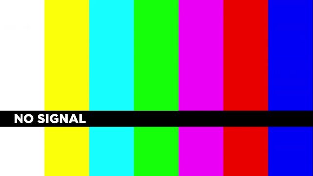 Seamless error television test pattern animation