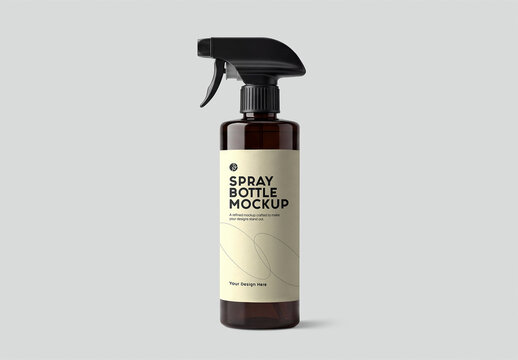 Spray Bottle Mockup with Label