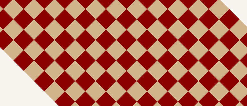Checkerboard seamless block tile featuring red and beige square shapes