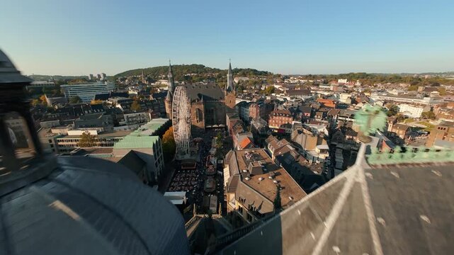 Aachen viewed from a drone