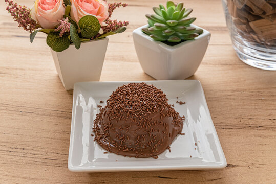 Carrot cake on Plate With Decorations Still Life