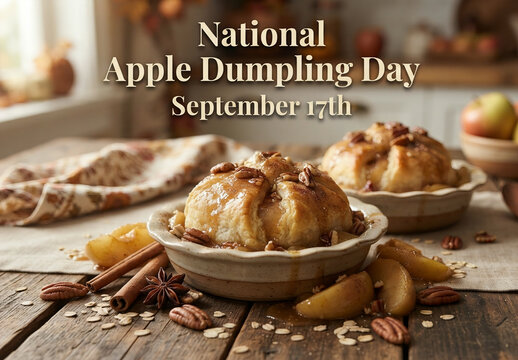 National Apple Dumpling Day September 17th Pastry Dessert