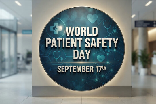 World Patient Safety Day September 17th Hospital Interior Sign