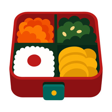 Playful Bento Box Illustration