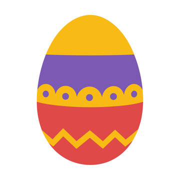 Playful Decorated Egg Illustration