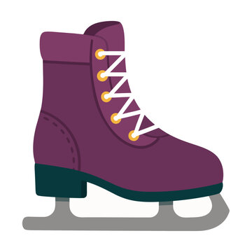 Playful Ice Skate Illustration
