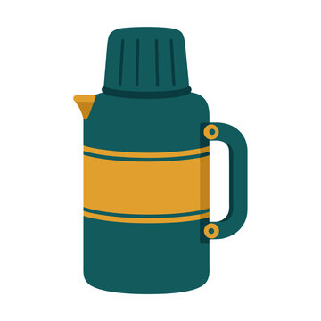 Playful Thermos Flask Illustration