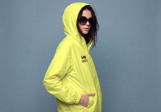 Women&rsquo;s Hooded Jacket Mockup