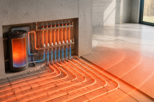 Radiant floor thermal release manifold