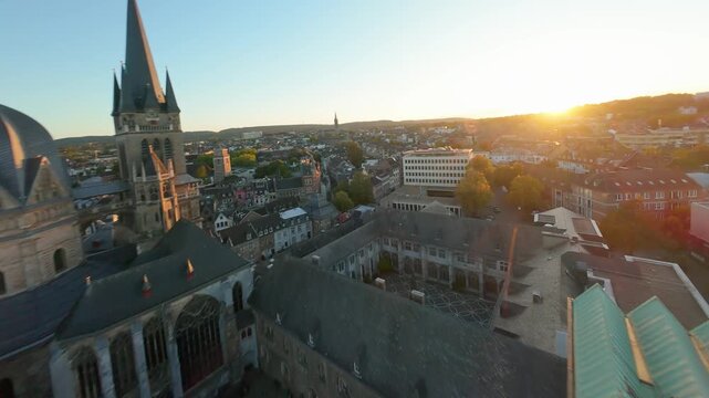Aachen viewed from a drone