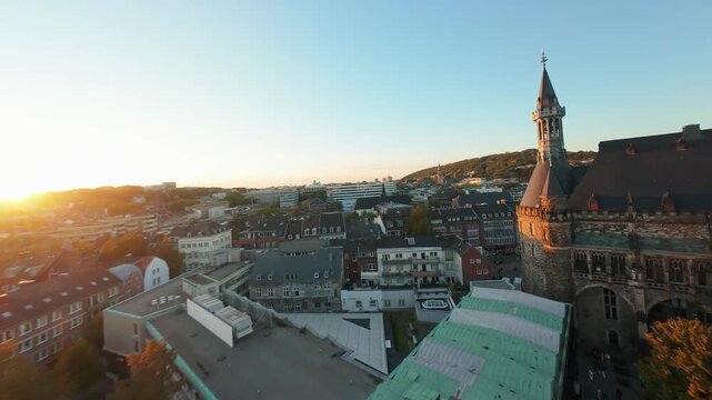 Aachen viewed from a drone