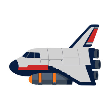 Playful Space Shuttle Illustration
