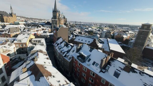 Aachen viewed from a drone