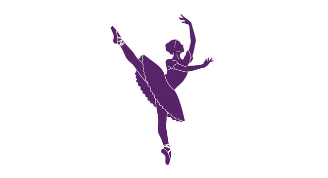 Ballerina in Purple Dance Pose.