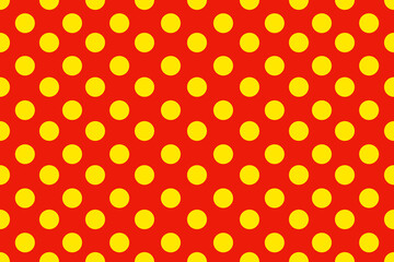 yellow red polka dots seamless pattern background  © Piyanat