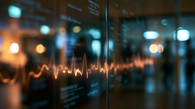 Digital ECG Waveform Display in Modern Medical Facility