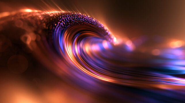 Abstract Glowing Energy Wave with Dynamic Light Flow